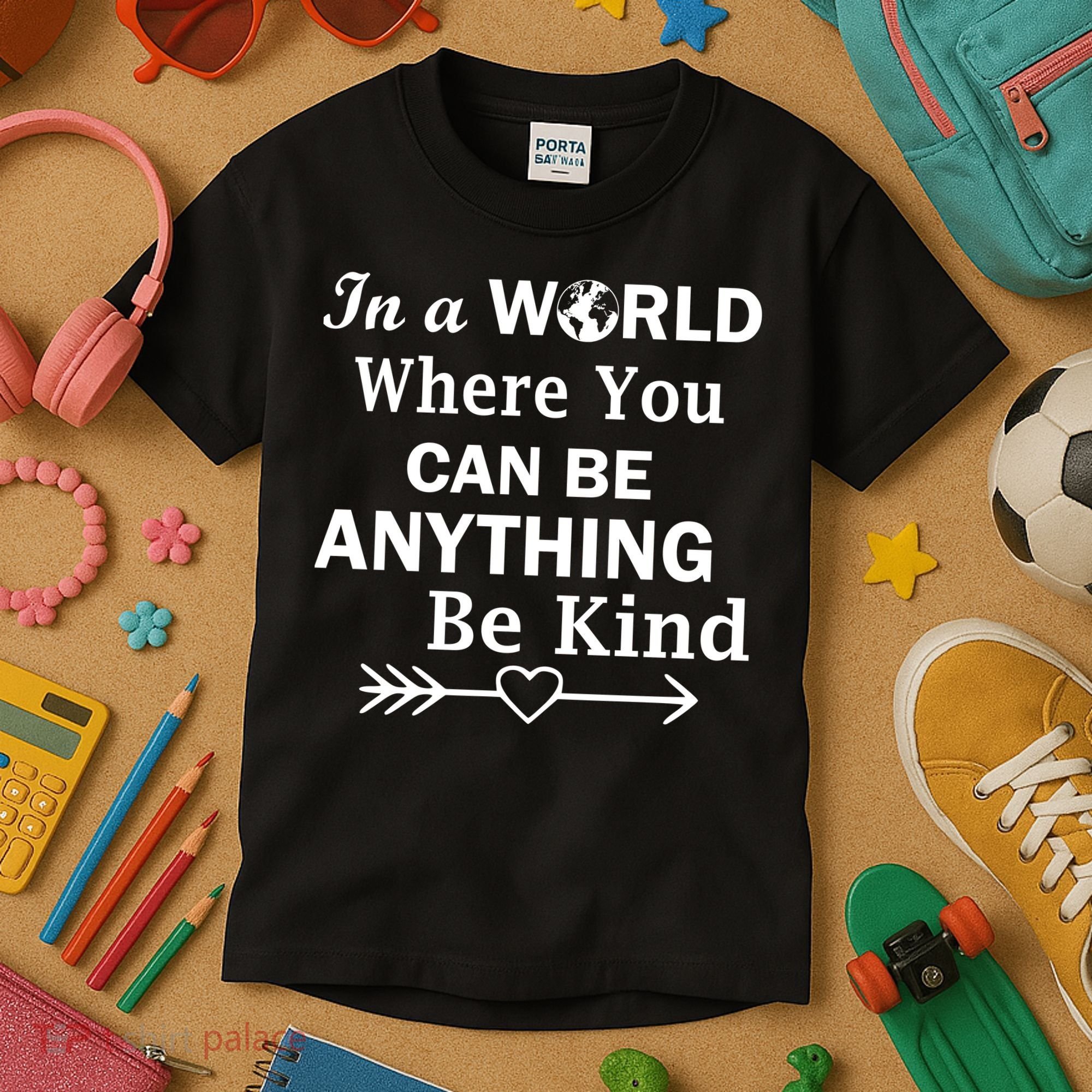 In A World Where You Can Be Anything Be Kind Kids T-Shirt
