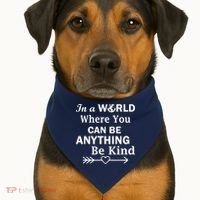 In A World Where You Can Be Anything BE KIND USA-Made Doggie Bandana thumb 1