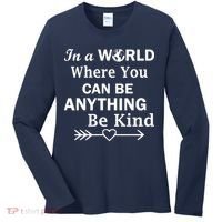 In A World Where You Can Be Anything BE KIND Women's Long Sleeve Shirt thumb 0