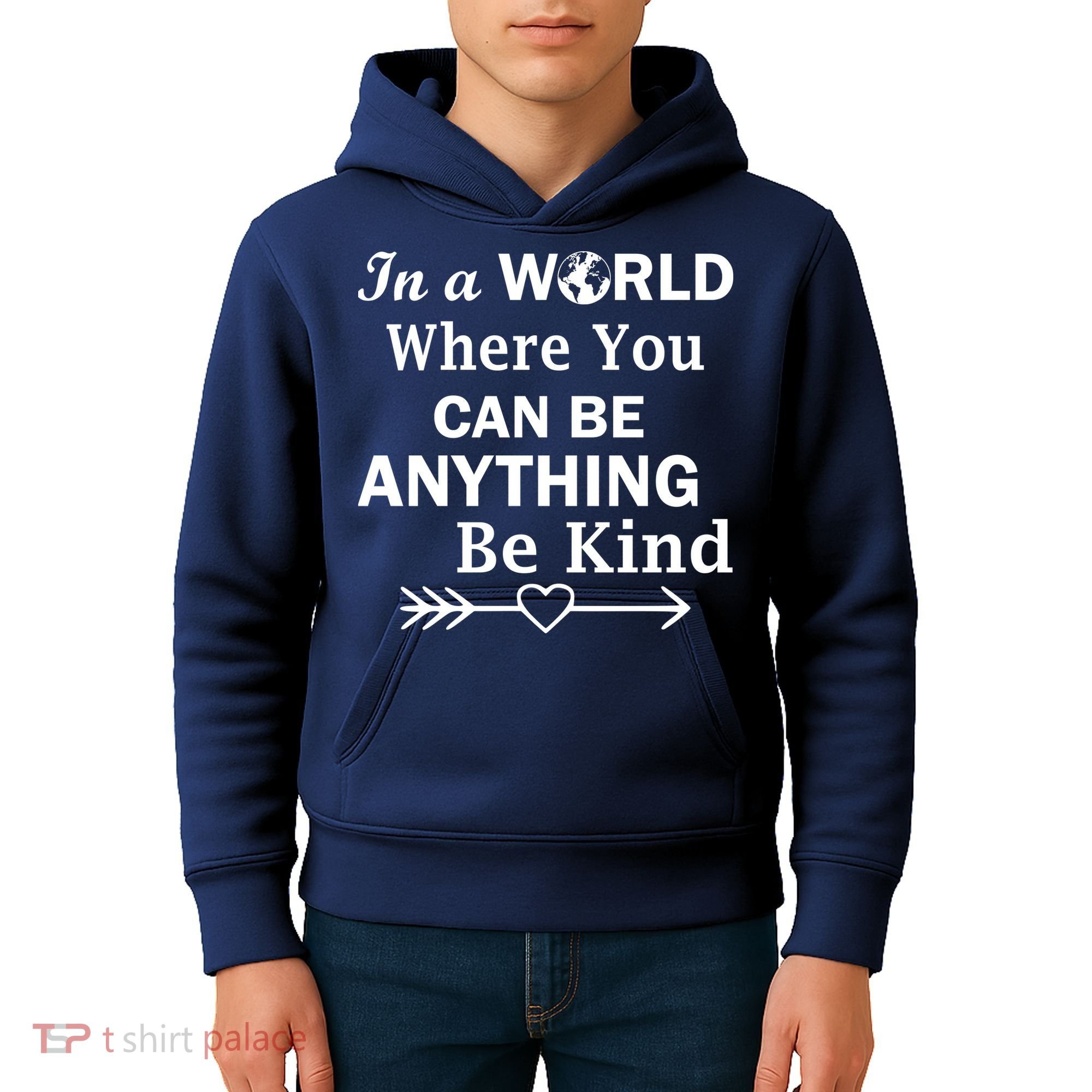 In A World Where You Can Be Anything BE KIND Kids Hoodie