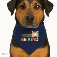 In A World Where You Can Be Anything Be Kind Autism Awareness USA-Made Doggie Bandana thumb 1