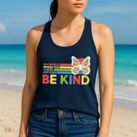 In A World Where You Can Be Anything Be Kind Autism Awareness Women's Tank Top thumb 2