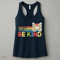 In A World Where You Can Be Anything Be Kind Autism Awareness Women's Tank Top thumb 3