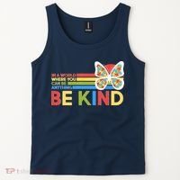 In A World Where You Can Be Anything Be Kind Autism Awareness Tank Top thumb 2