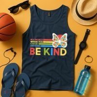 In A World Where You Can Be Anything Be Kind Autism Awareness Tank Top thumb 4