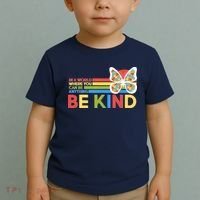 In A World Where You Can Be Anything Be Kind Autism Awareness Toddler T-Shirt thumb 2