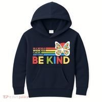 In A World Where You Can Be Anything Be Kind Autism Awareness Kids Hoodie thumb 0