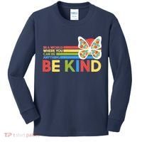 In A World Where You Can Be Anything Be Kind Autism Awareness Kids Long Sleeve Shirt thumb 0