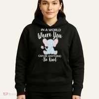 In a World Where You Can Be Anything Be Kind Elephant Hoodie thumb 5