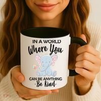 In a World Where You Can Be Anything Be Kind Elephant Coffee Mug thumb 3