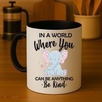 In a World Where You Can Be Anything Be Kind Elephant Coffee Mug thumb 4