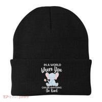 In a World Where You Can Be Anything Be Kind Elephant Beanie thumb 0