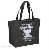 In a World Where You Can Be Anything Be Kind Elephant Tote Bag thumb 2