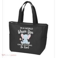 In a World Where You Can Be Anything Be Kind Elephant Tote Bag thumb 3