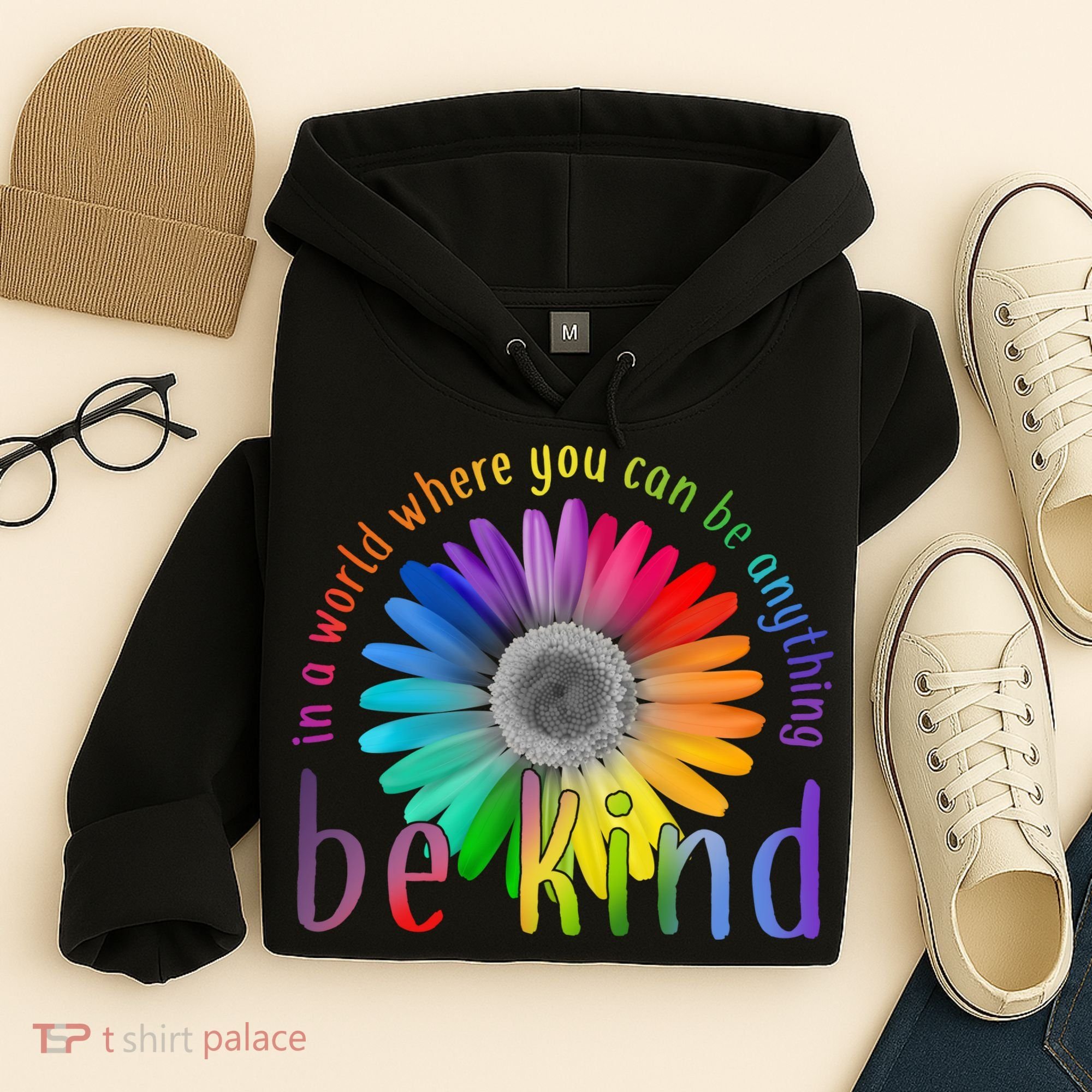 In a world where you can be anything be kind flower Hoodie