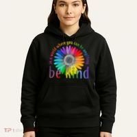 In a world where you can be anything be kind flower Hoodie thumb 5