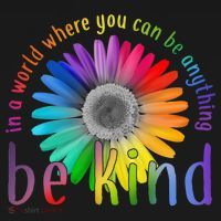In a world where you can be anything be kind flower Polo thumb 3