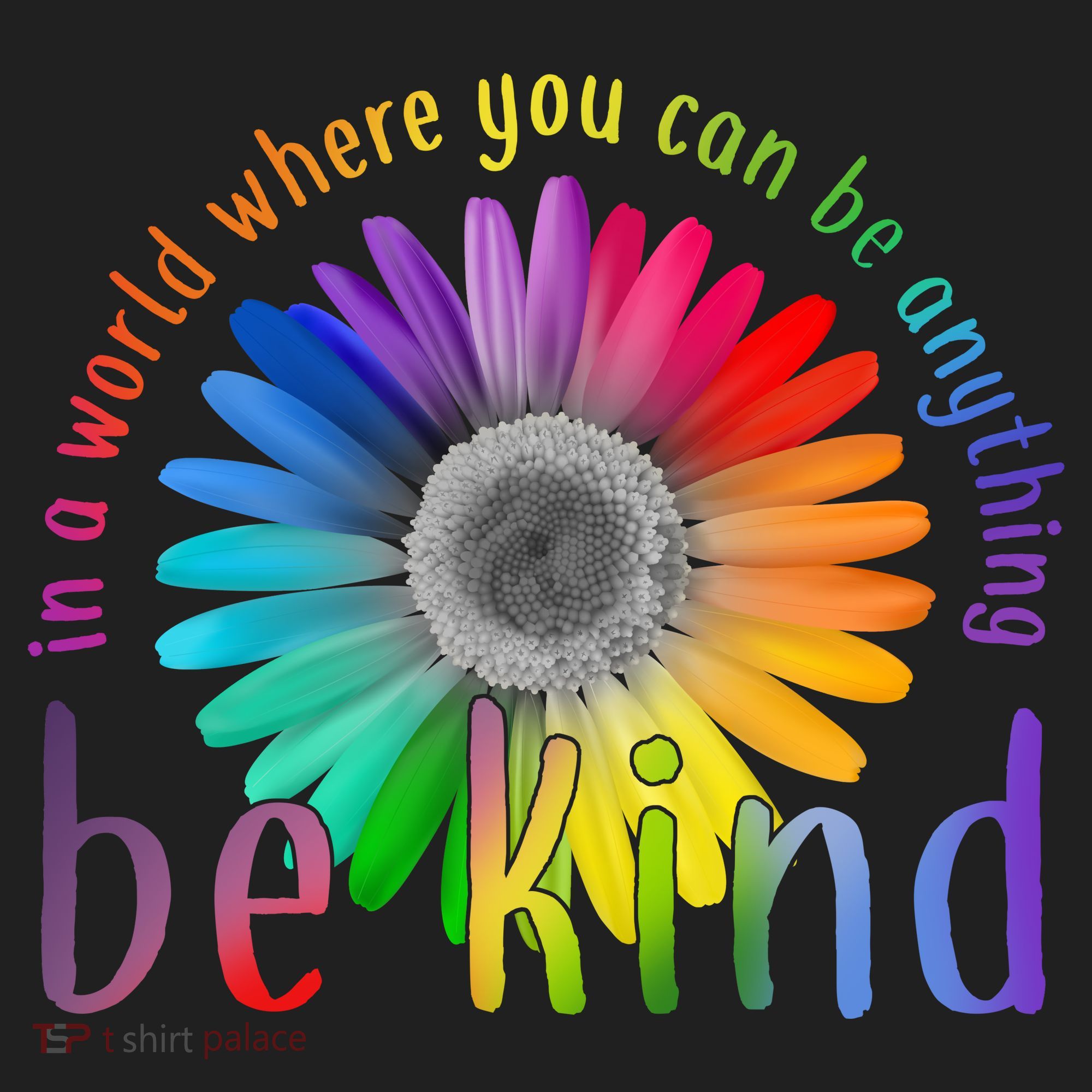 In a world where you can be anything be kind flower Golf Towel