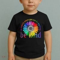 In a world where you can be anything be kind flower Toddler T-Shirt thumb 2