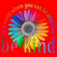 In a world where you can be anything be kind flower Santa Hat thumb 1