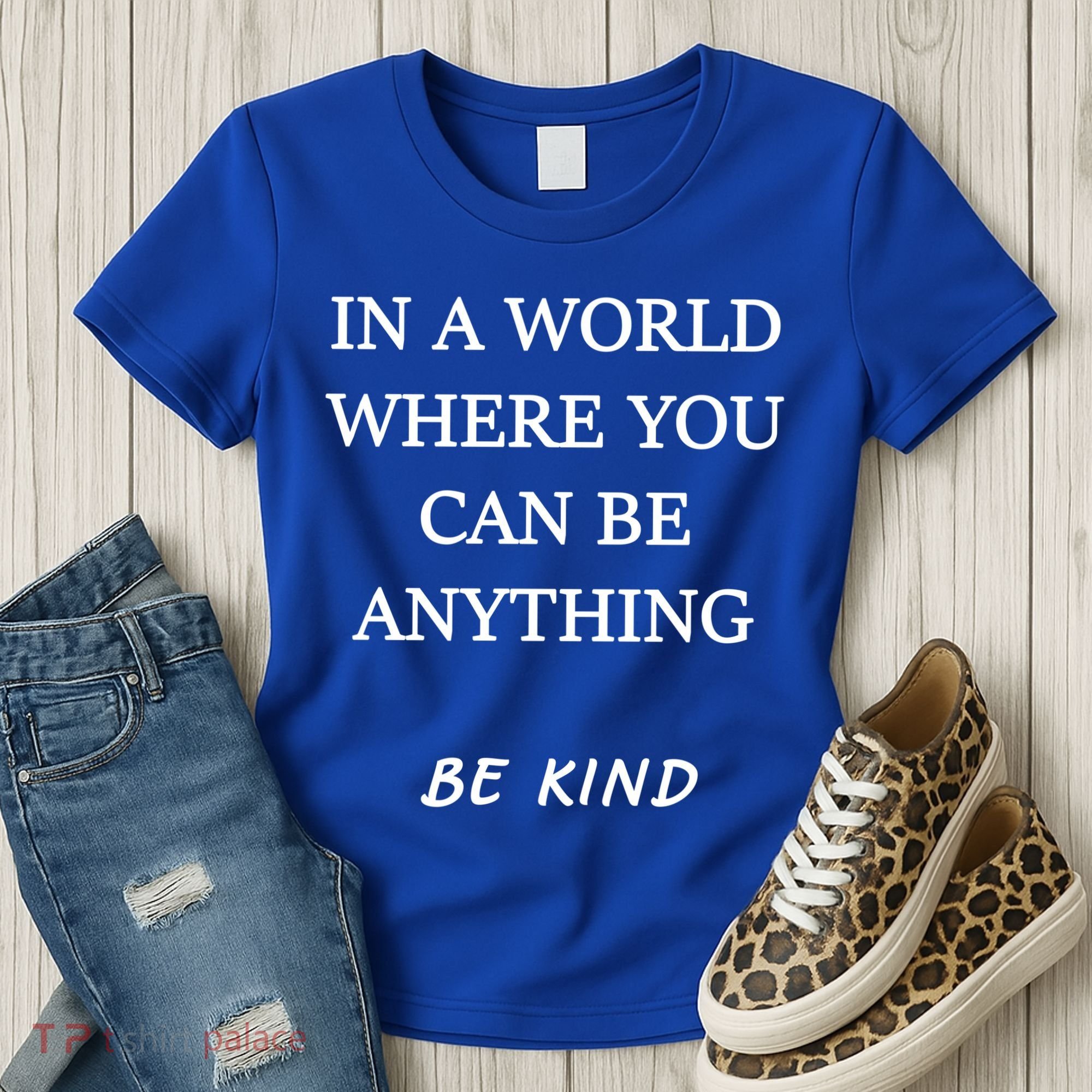 In A World Where You Can Be Anything Be Kind Quote Women's T-Shirt