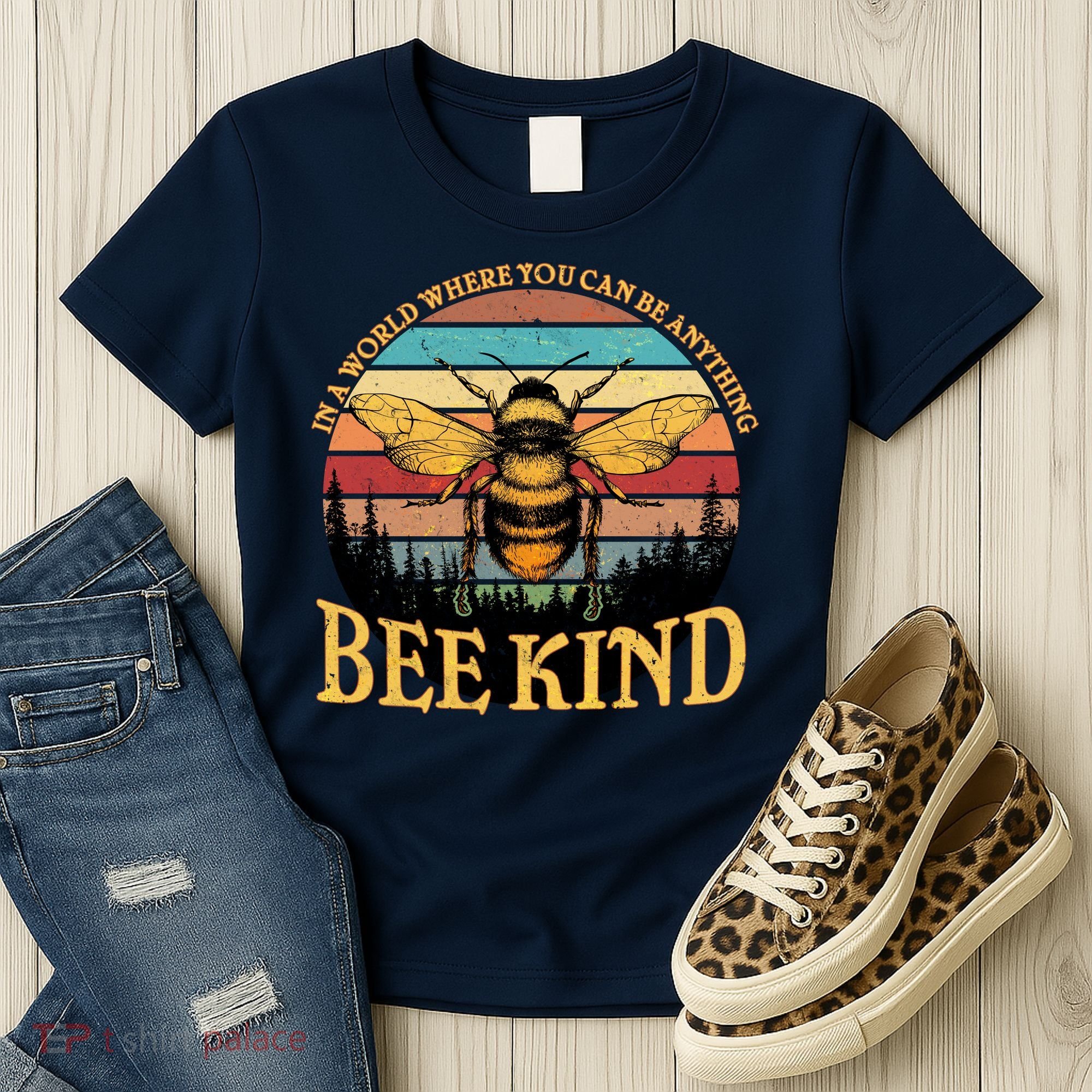 In A World Where You Can Be Anything Bee Kind Women's T-Shirt