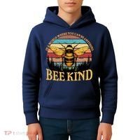 In A World Where You Can Be Anything Bee Kind Kids Hoodie thumb 4