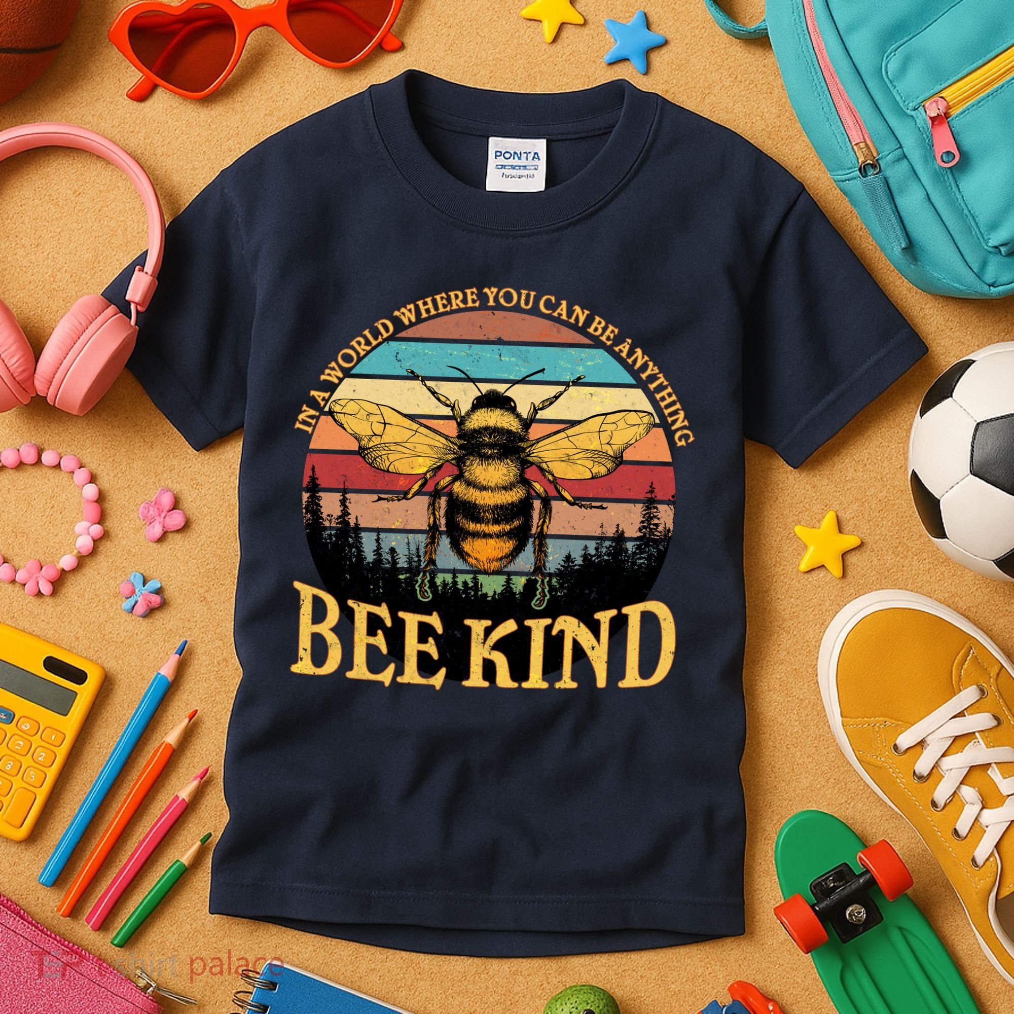In A World Where You Can Be Anything Bee Kind Kids T-Shirt