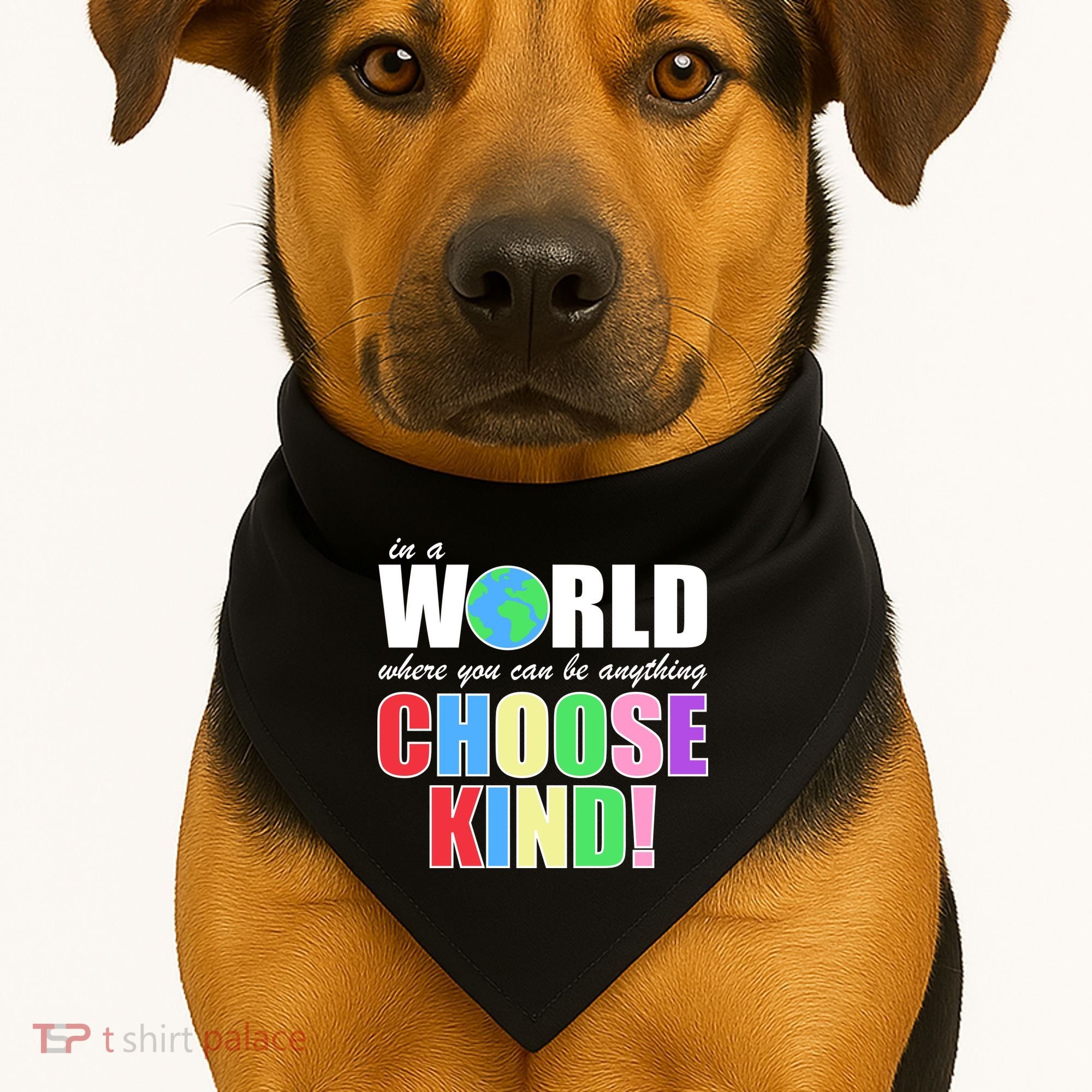 In a World Where You Can Be Anything Choose Kind USA-Made Doggie Bandana