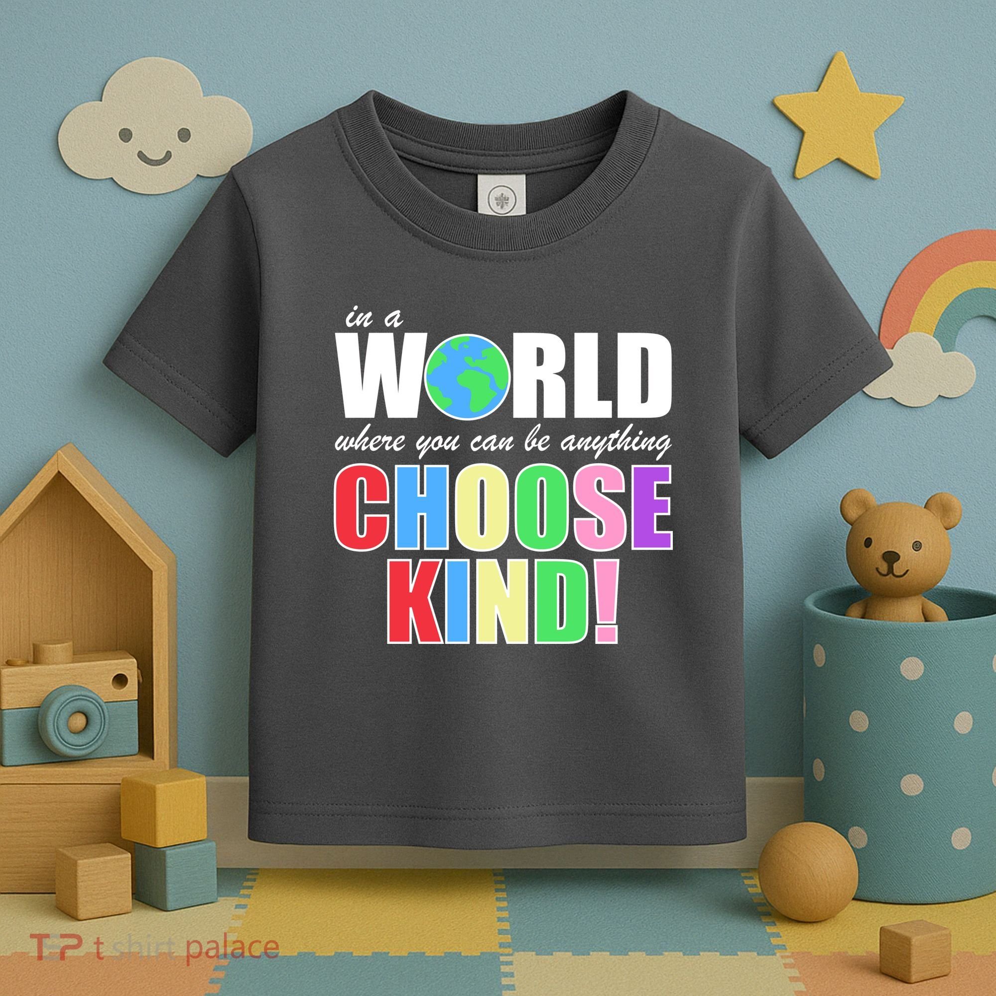 In a World Where You Can Be Anything Choose Kind Toddler T-Shirt