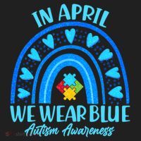 In April We Wear Blue Autism Awareness Women's Sweatshirt thumb 2