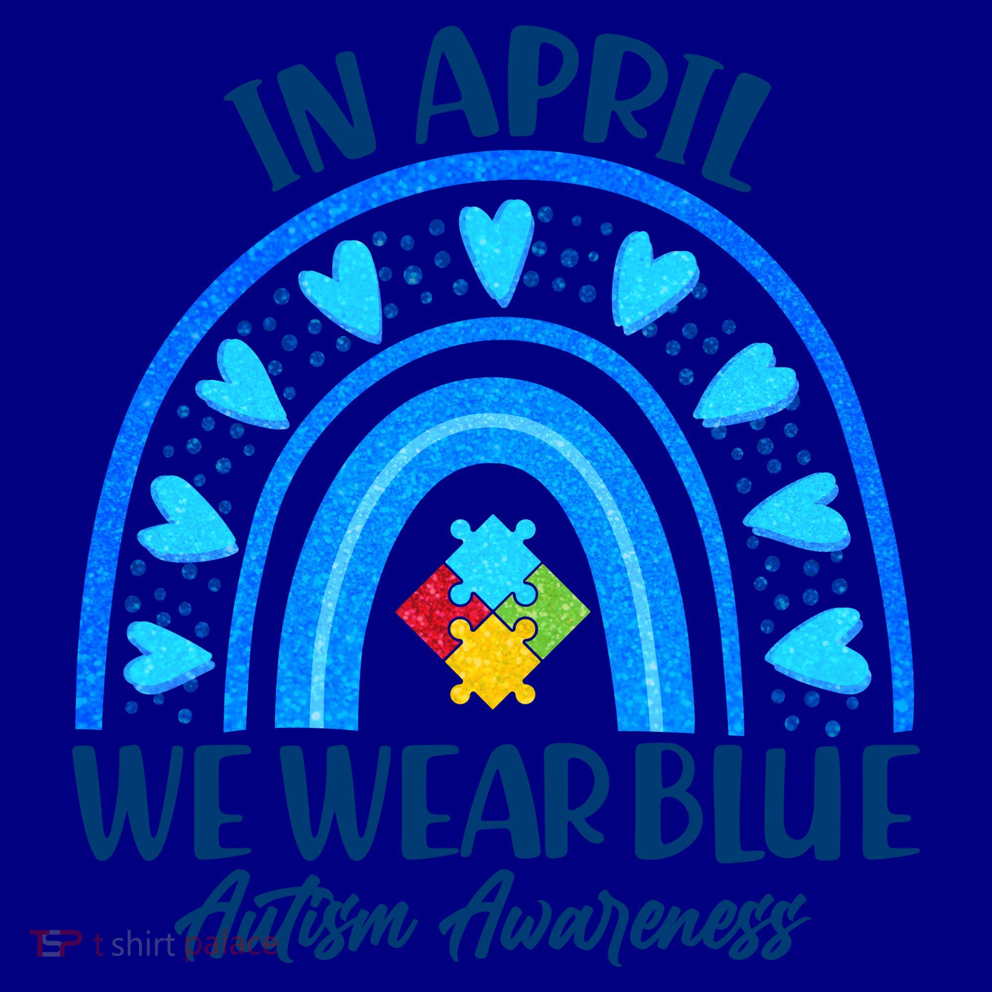 In April We Wear Blue Autism Awareness Coffee Mug