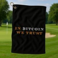 In Bitcoin We Trust Golf Towel thumb 1