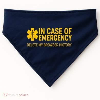 In Case Of Emergency Delete My Browser History USA-Made Doggie Bandana