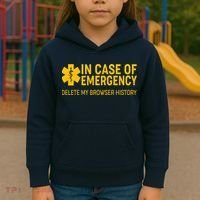 In Case Of Emergency Delete My Browser History Kids Hoodie thumb 3