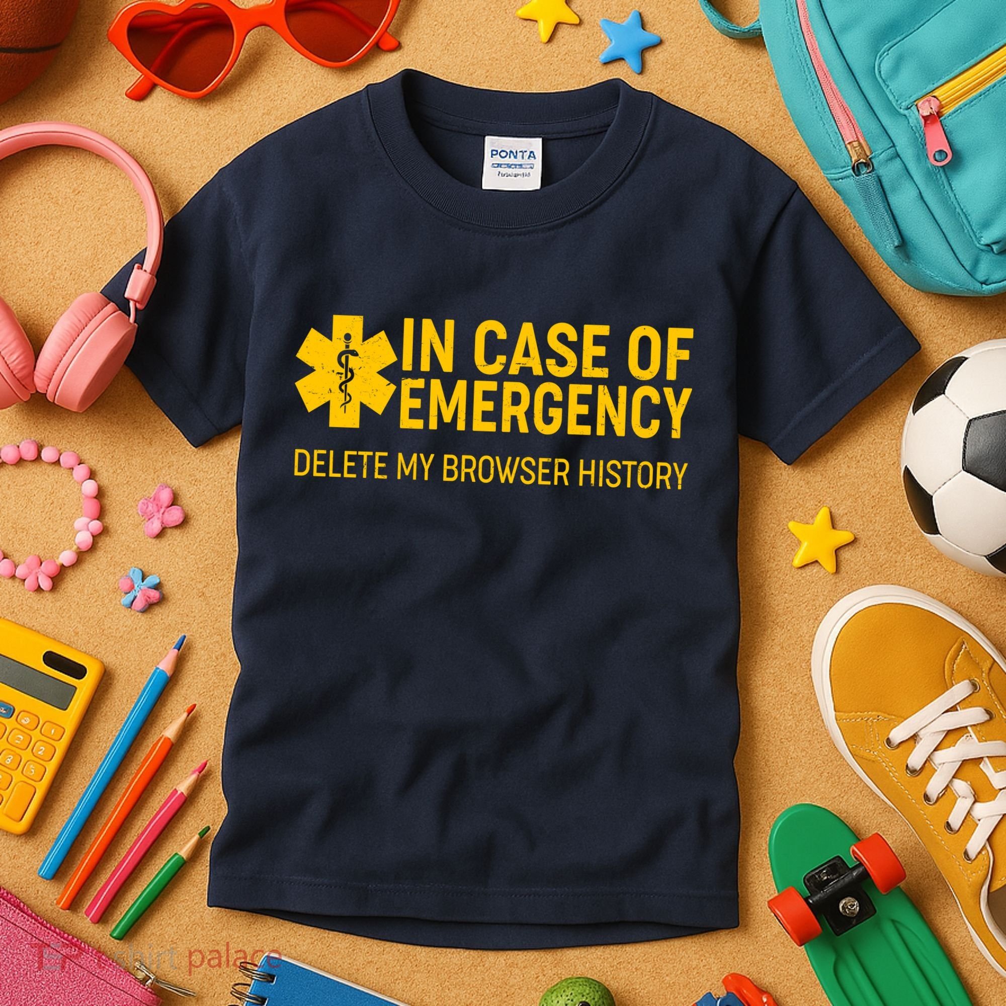 In Case Of Emergency Delete My Browser History Kids T-Shirt