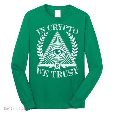 In Crypto We Trust Vintage Logo Long Sleeve Shirt