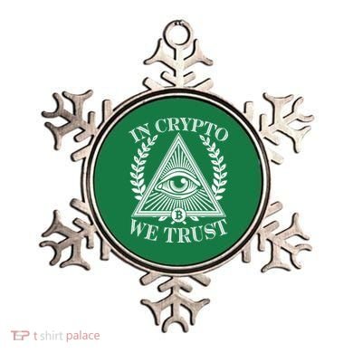In Crypto We Trust Vintage Logo Ornament
