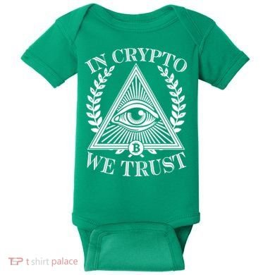 In Crypto We Trust Vintage Logo Baby Bodysuit