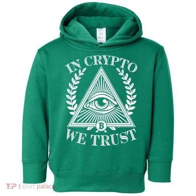In Crypto We Trust Vintage Logo Toddler Hoodie
