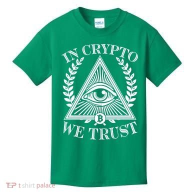 In Crypto We Trust Vintage Logo Kids T-Shirt