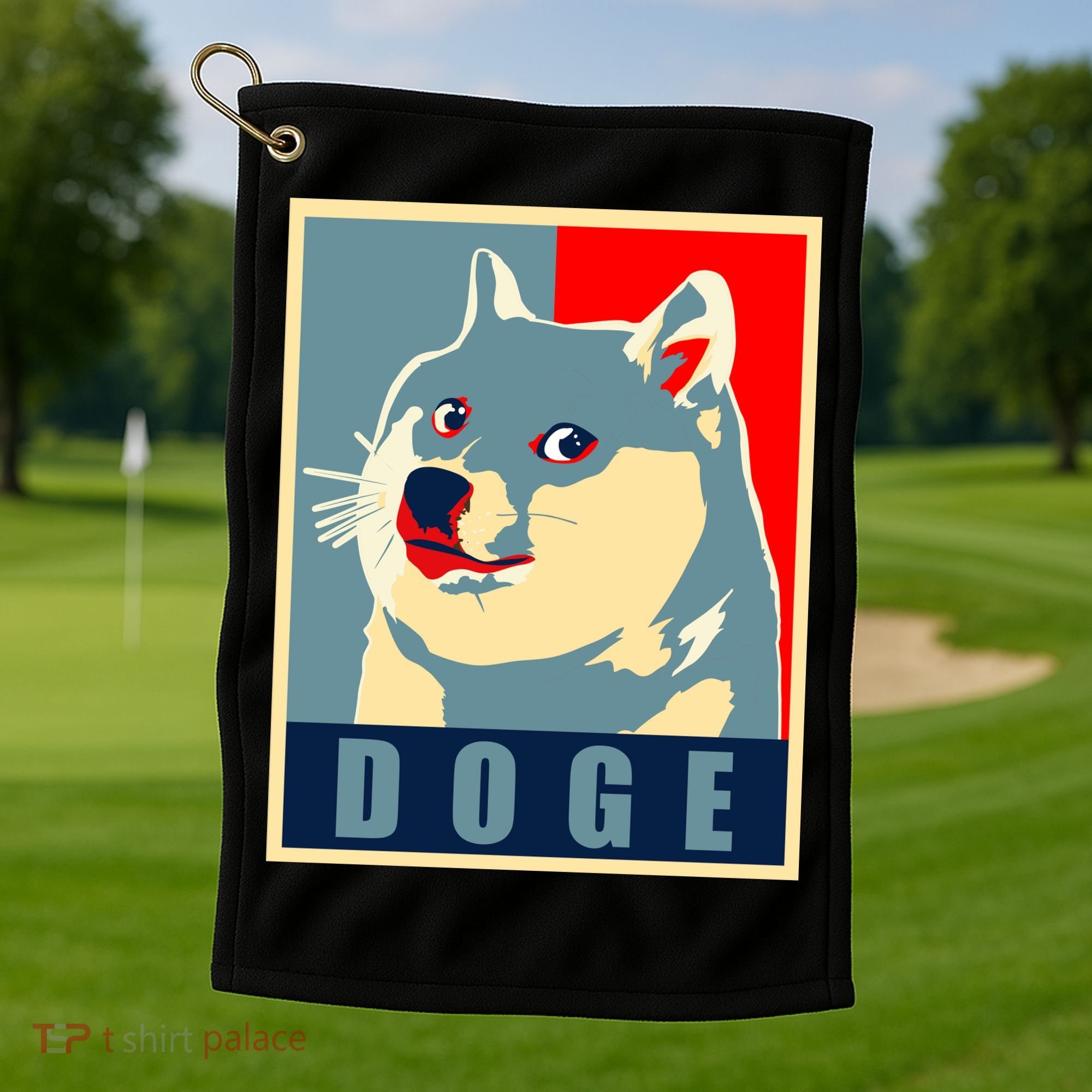 In Dogecoin We Trust Doge Crypto Golf Towel