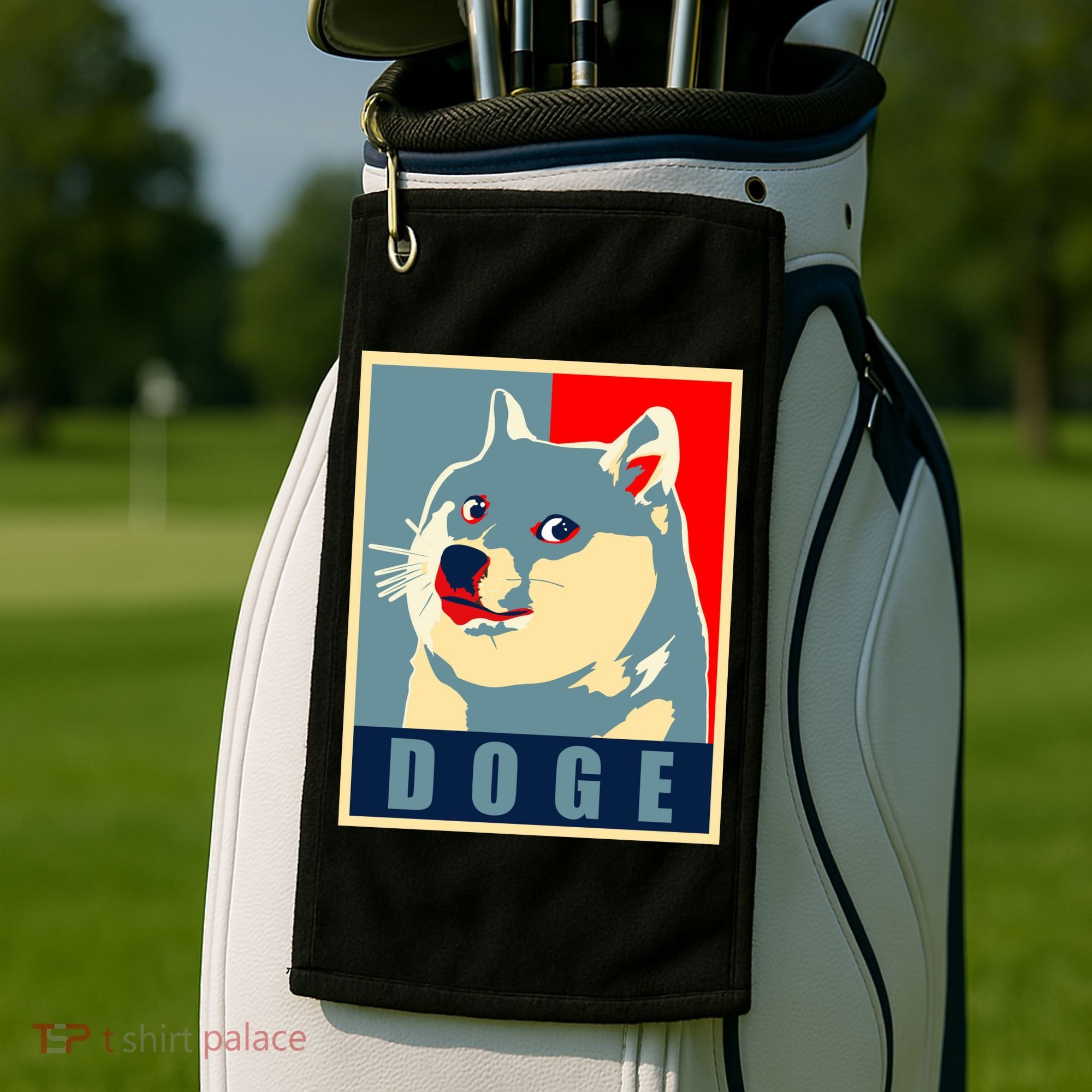 In Dogecoin We Trust Doge Crypto Golf Towel