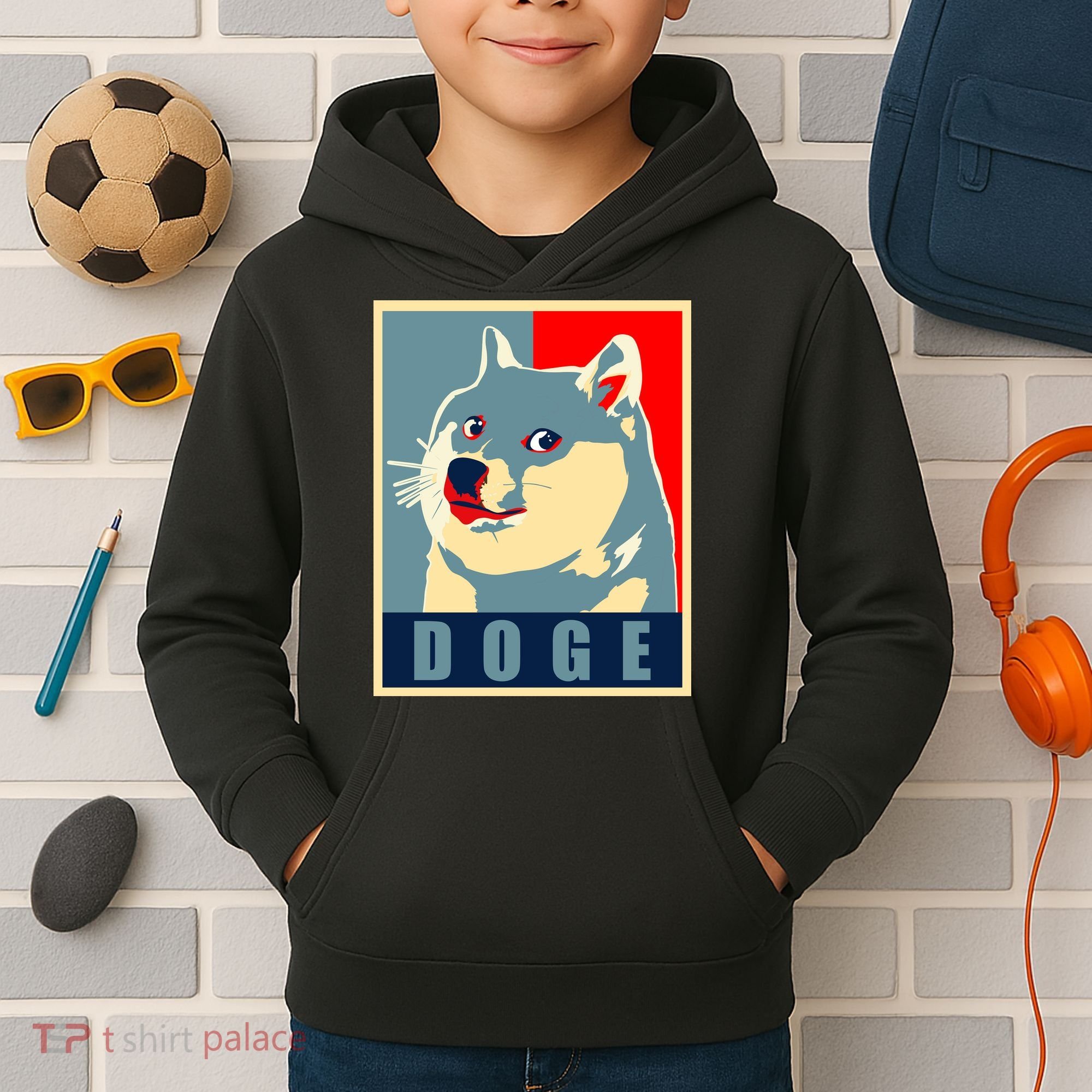 In Dogecoin We Trust Doge Crypto Kids Hoodie