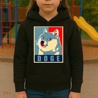 In Dogecoin We Trust Doge Crypto Kids Hoodie thumb 3