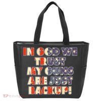 In God We Trust My Guns Are Just Backup Tote Bag thumb 0
