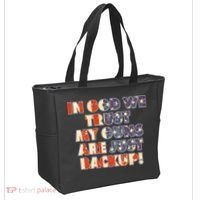 In God We Trust My Guns Are Just Backup Tote Bag thumb 2