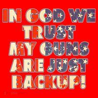 In God We Trust My Guns Are Just Backup Santa Hat thumb 1