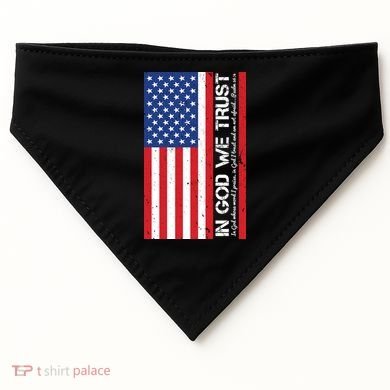 In God We Trust Psalm 56:4 US Flag USA-Made Doggie Bandana
