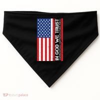 In God We Trust Psalm 56:4 US Flag USA-Made Doggie Bandana thumb 0